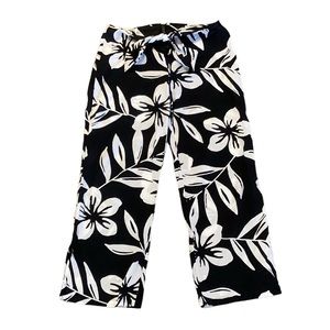 Lauren Ralph Lauren Hibiscus Floral Beach Pants Large